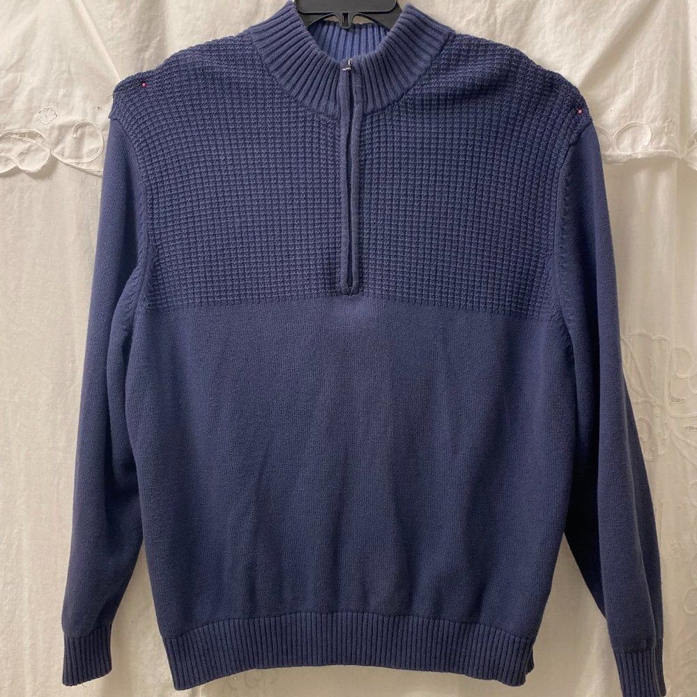 Izod Zip Up Collar Turtleneck Long Sleeve Mens Sweater Size XXL